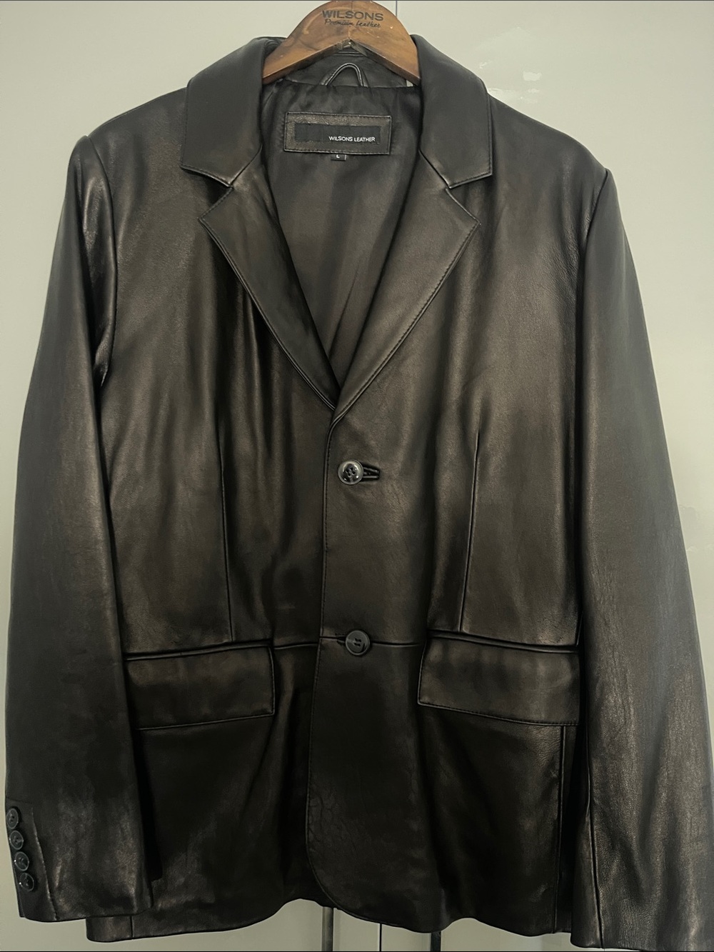 Wilsons Leather Black Interior Label Jacket